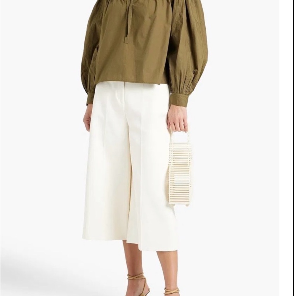 ULLA JOHNSON
Gathered Cotton-Poplin Top